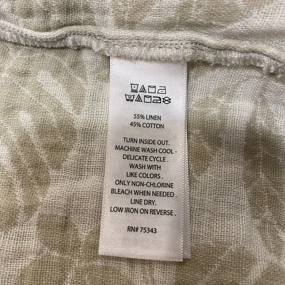 Tahari Jacket size Small Linen Cotten Blend Tan White NWT - Picture 7 of 9